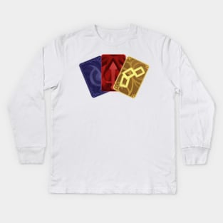 Twisted Fate Cards Kids Long Sleeve T-Shirt